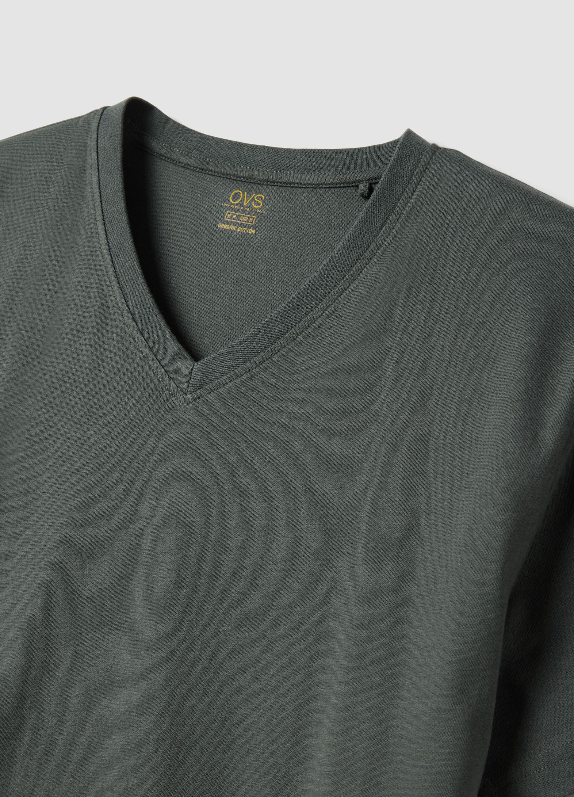 Multicoloured pure cotton short pyjamas with regular fit and V-neck