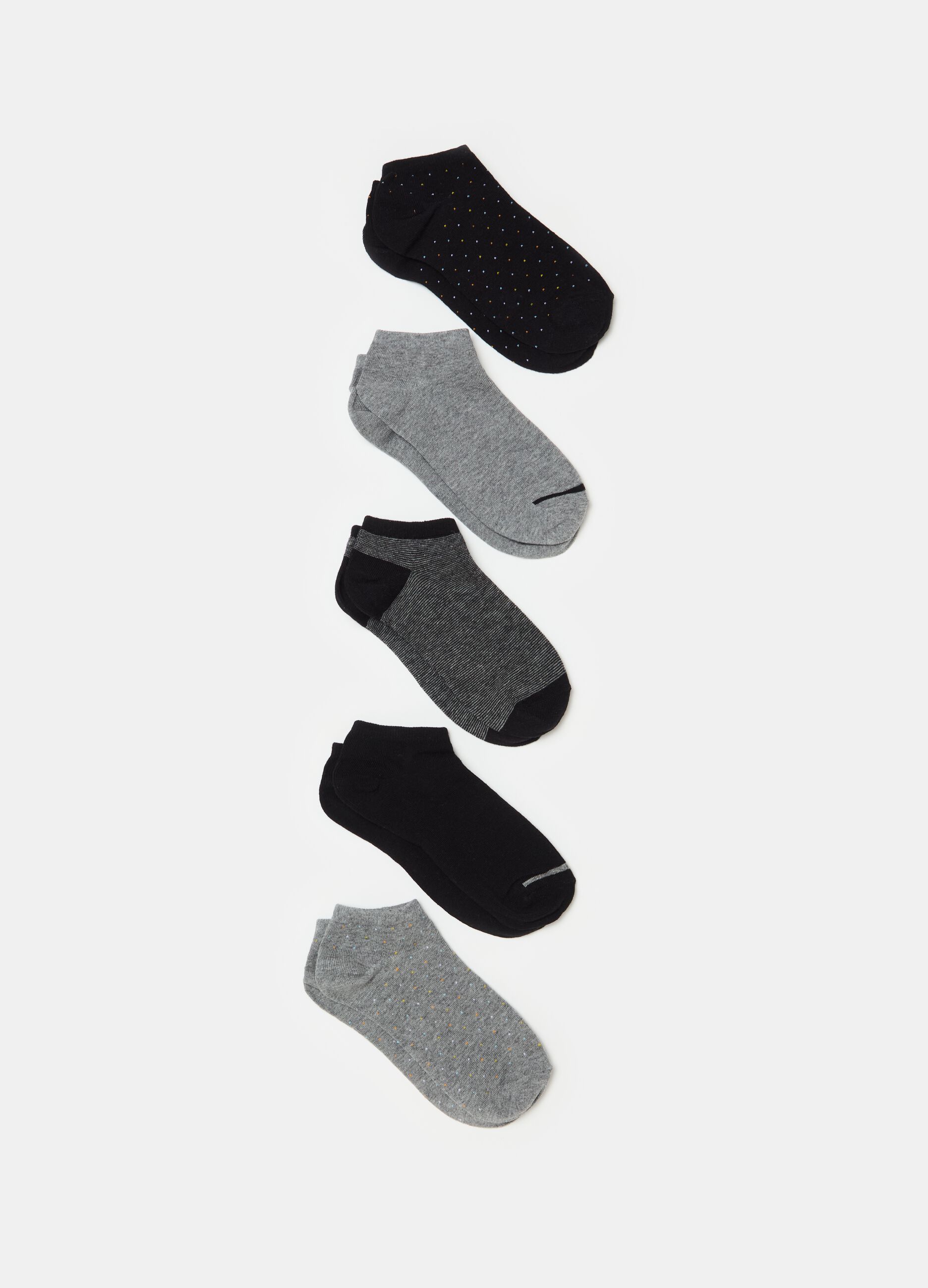 Pack cinco calcetines invisibles elásticos