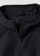 Black hooded rain jacket with zip for girls_6