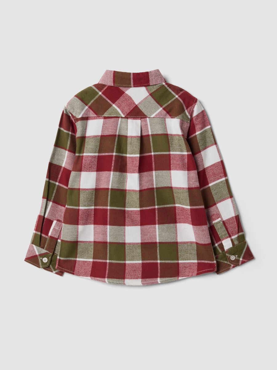 Boys&rsquo; multicolour checked pure cotton shirt_1