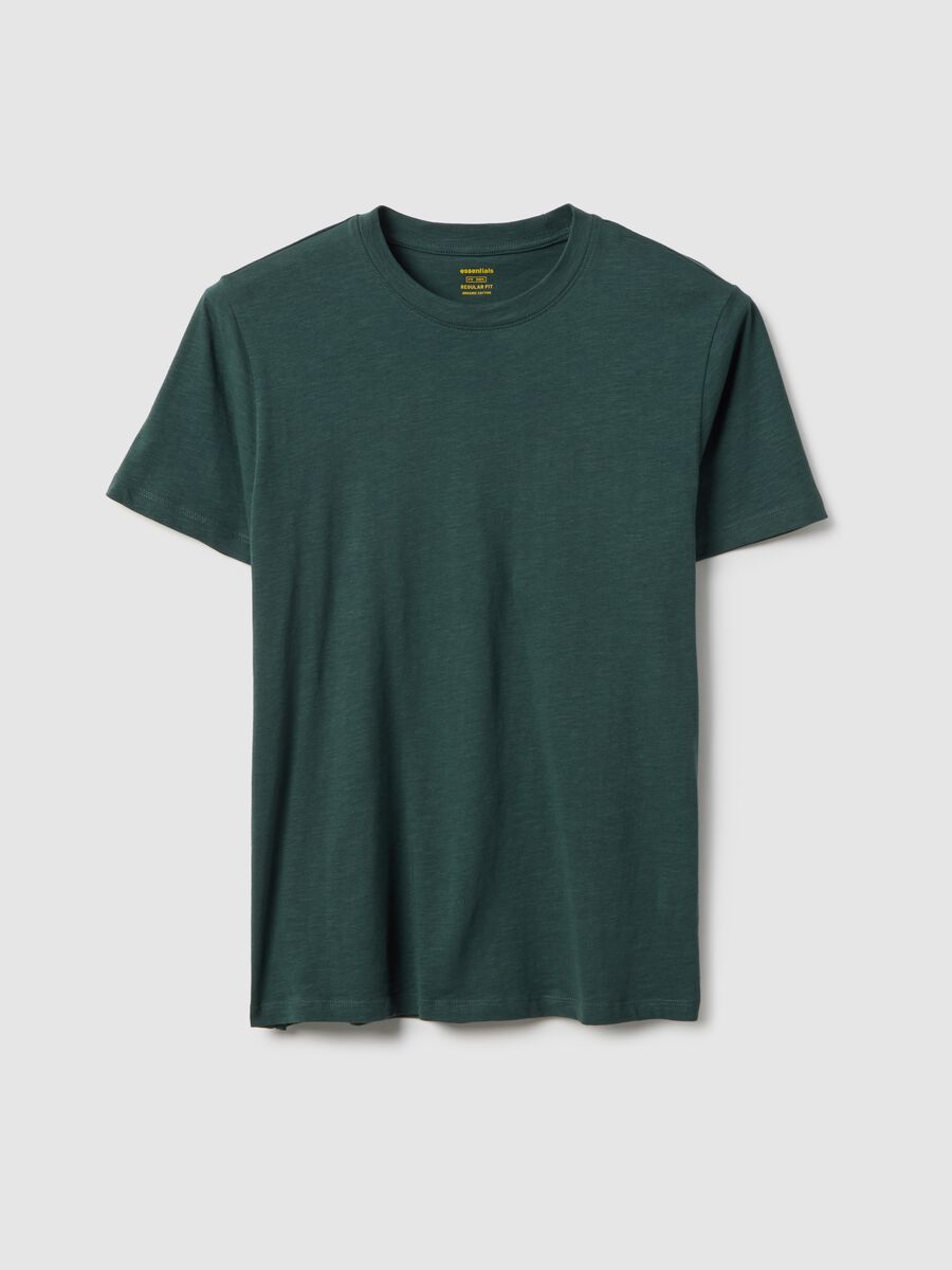 Green Pure Cotton T-shirt with Regular Fit_4