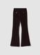 Braune Flared-Hose aus Stretch-Baumwolle_2