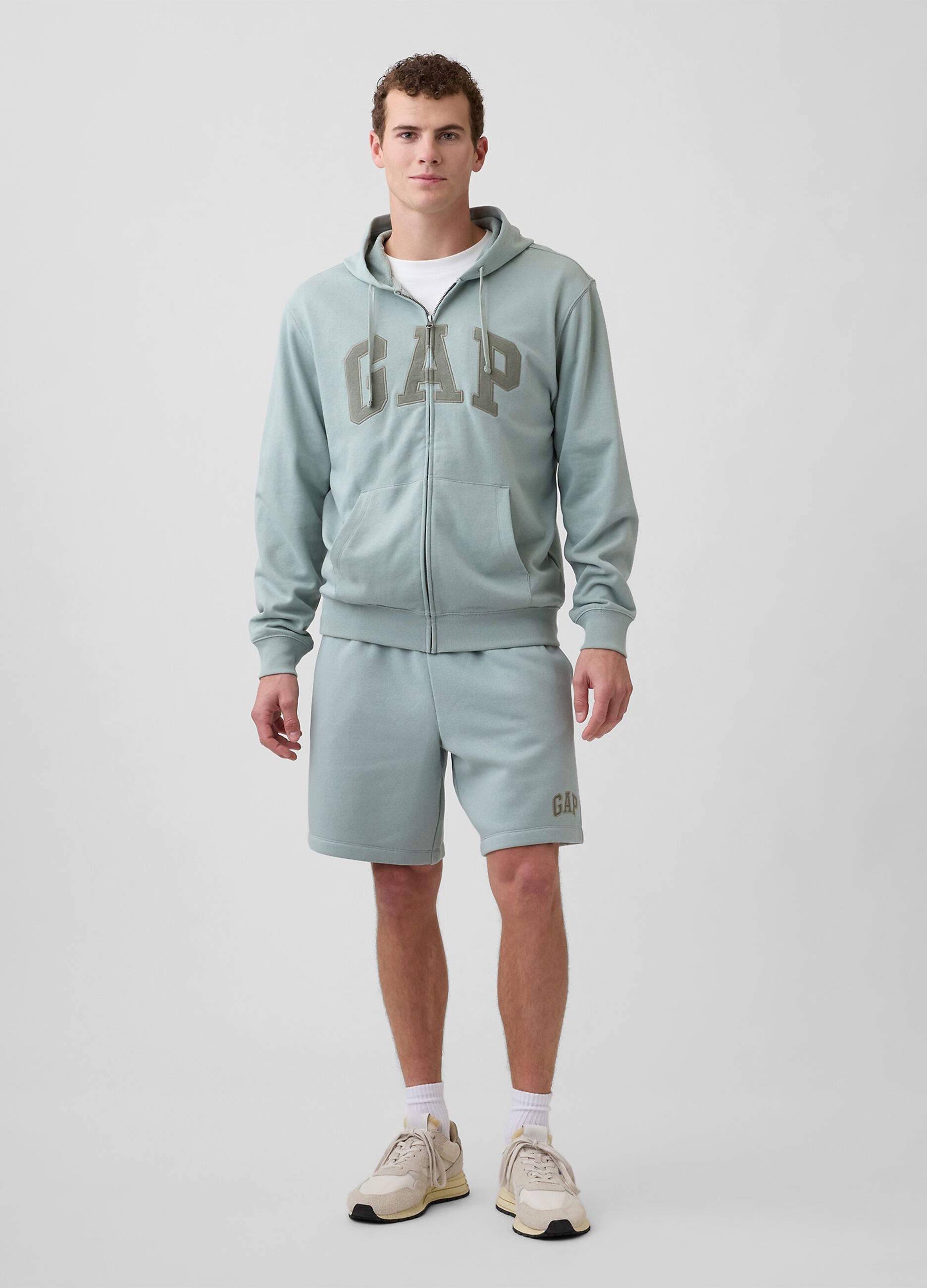 Cotton blend logo hoodie