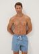 Blue swim shorts with drawstring waist_0