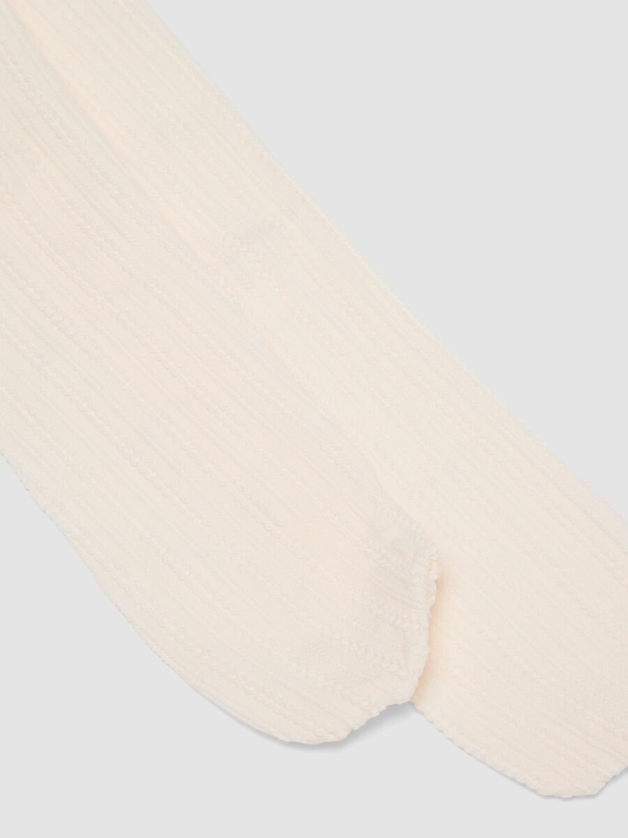 White ribbed stretch tights_1