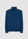 Blue regular fit turtleneck_4