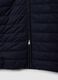 Blue pure cotton zip jacket with knitted sleeves, regular fit_1