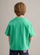Children's regular fit pure cotton green T-shirt_1