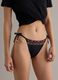Black stretch bikini bottoms with side ties_3