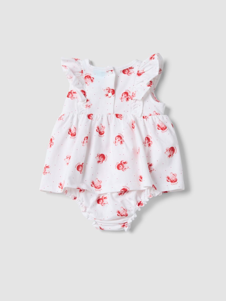 White pure cotton baby romper with Minnie_1