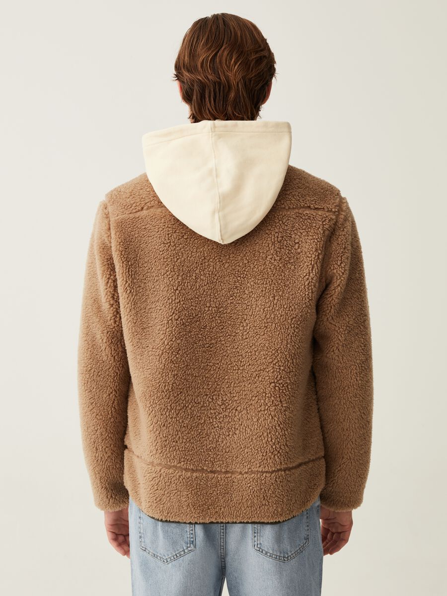 Full-zip sweatshirt in sherpa with pockets_2