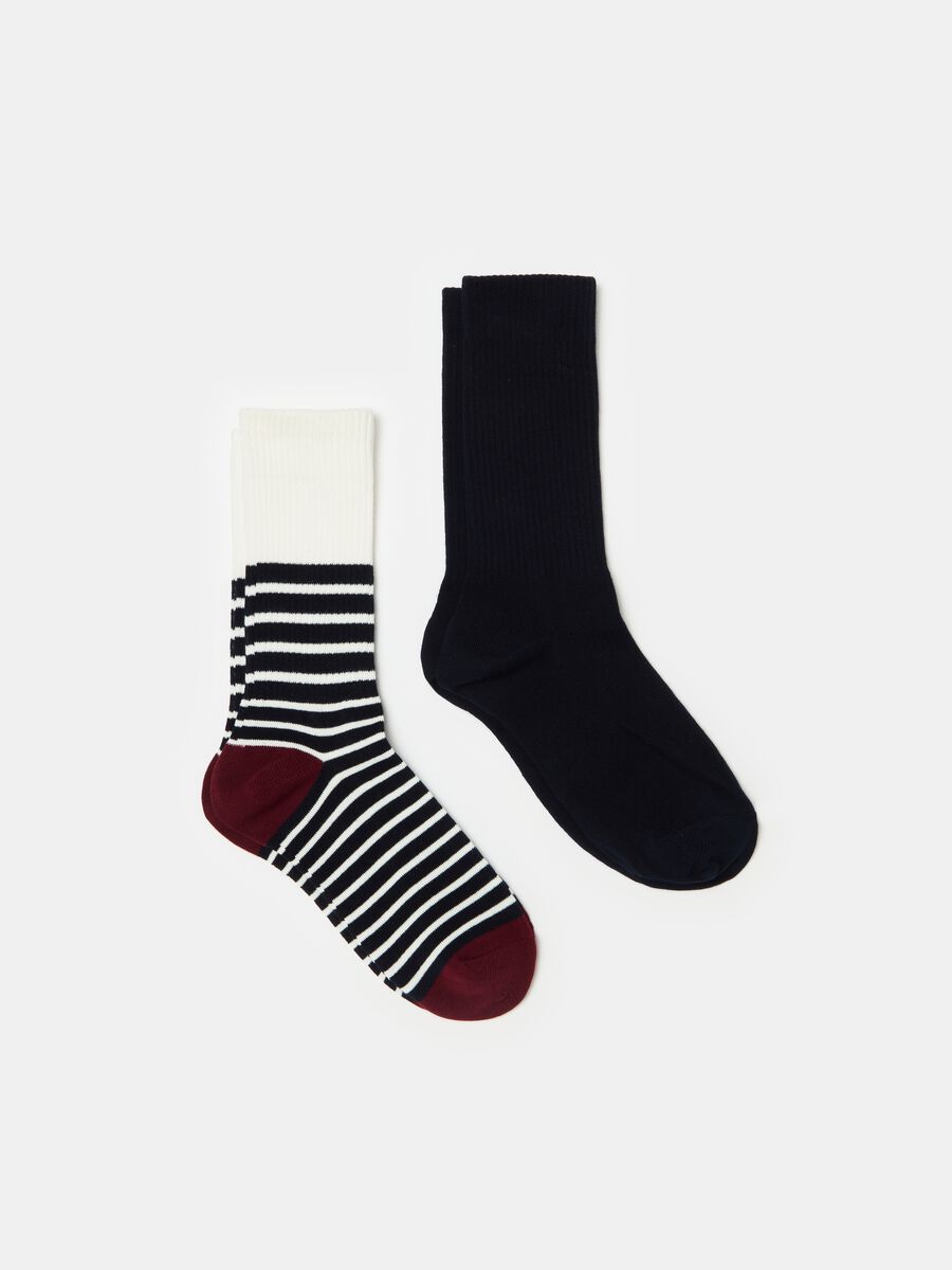 Two-pair pack of mid-length stretch socks_0