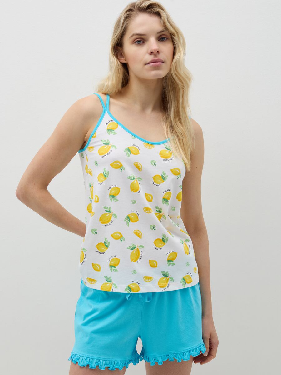 Short pyjamas with lemons print_1