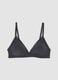 Black triangle bra in stretch fabric with removable padding_4