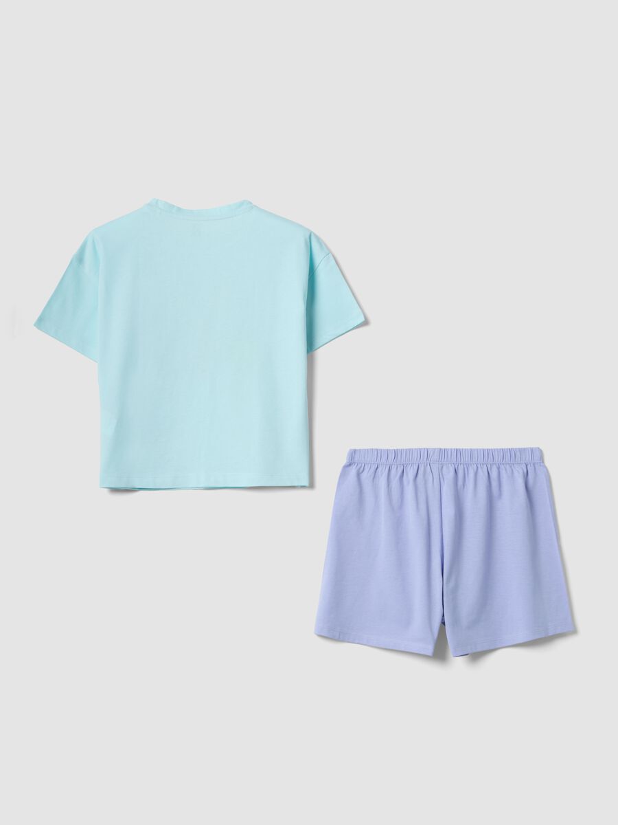 Light blue organic cotton short pyjamas_1