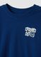 Blaues T-Shirt aus reiner Bio-Baumwolle im Relaxed Fit mit Print_1