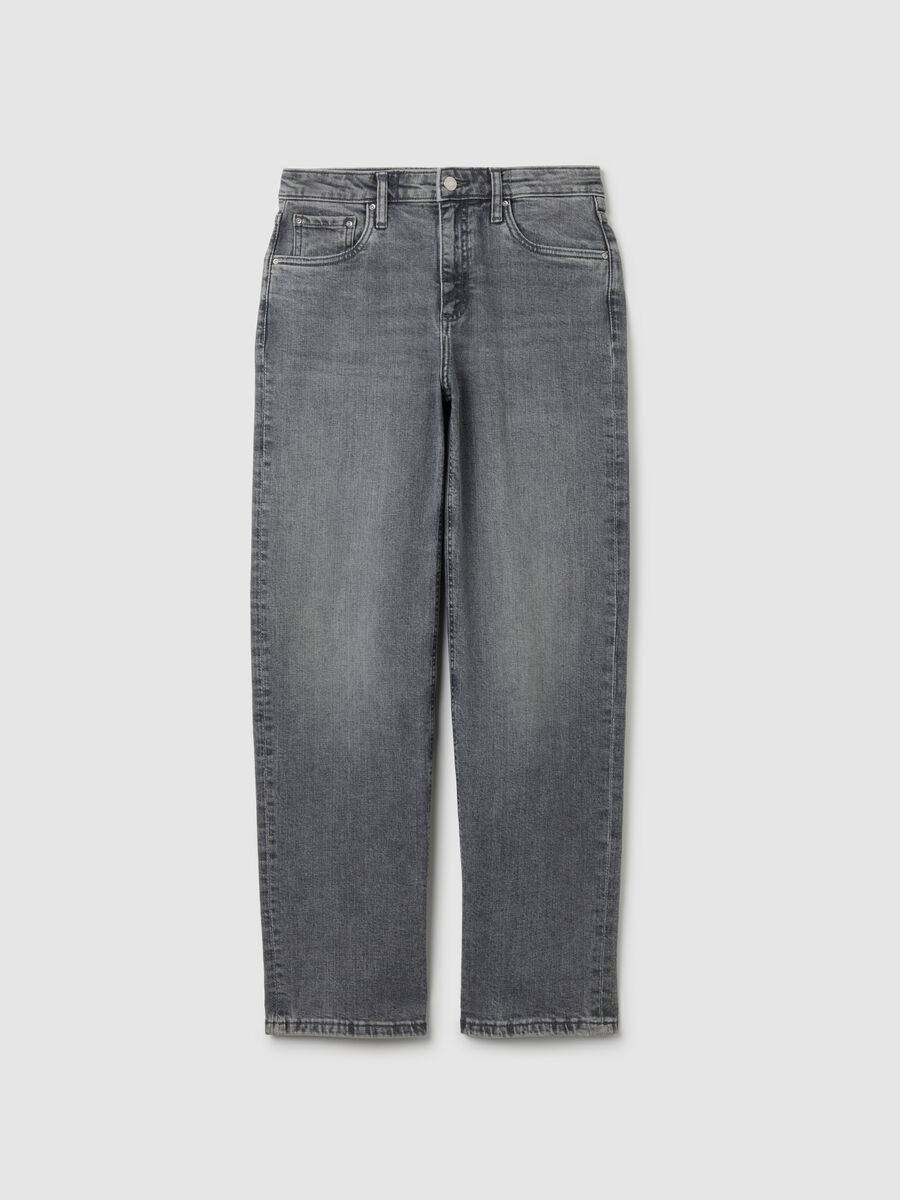 Grey Stretch Regular Waist Jeans_4