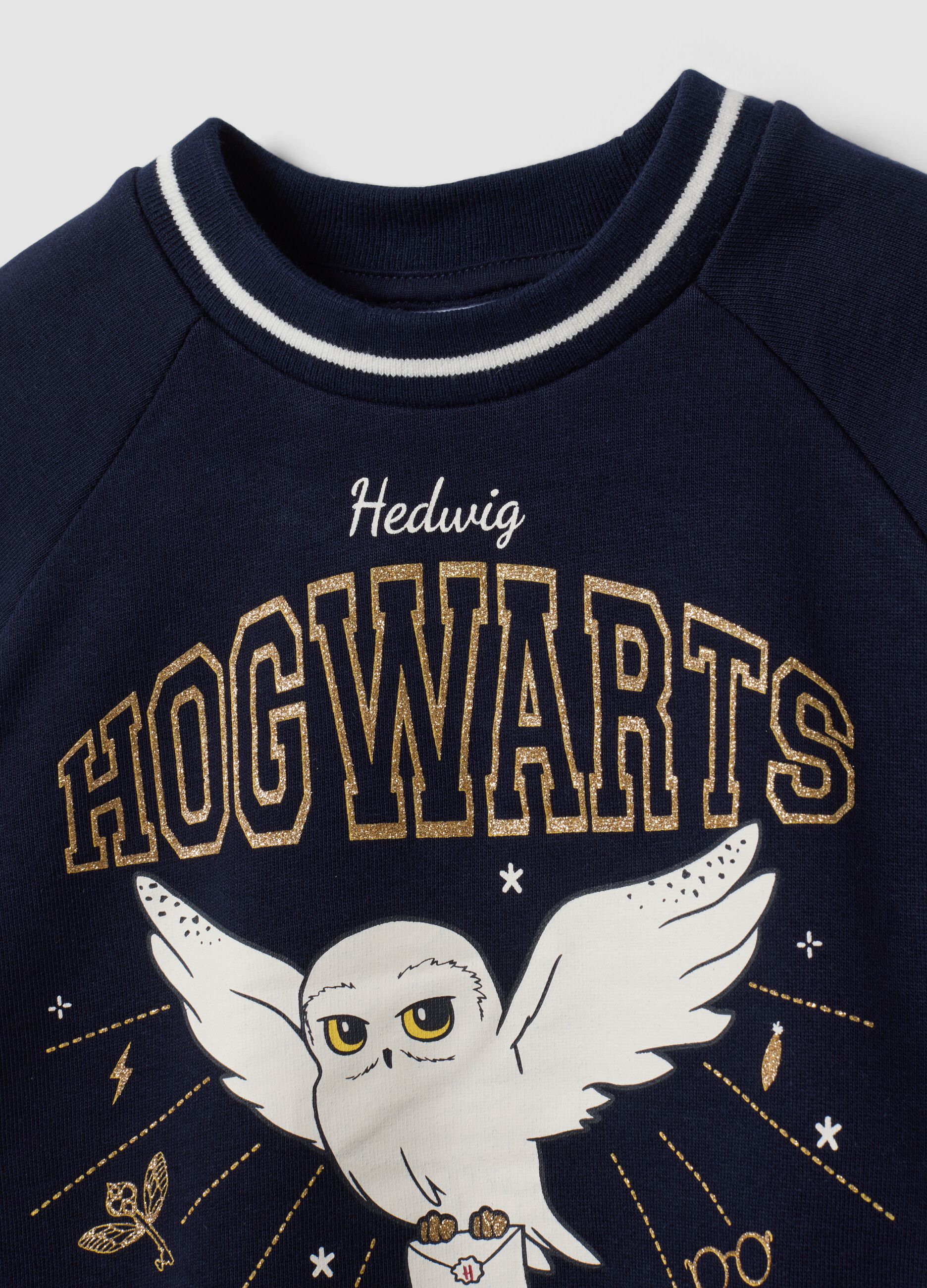 Blauer Harry Potter Jogginganzug aus reiner Baumwolle f&uuml;r M&auml;dchen