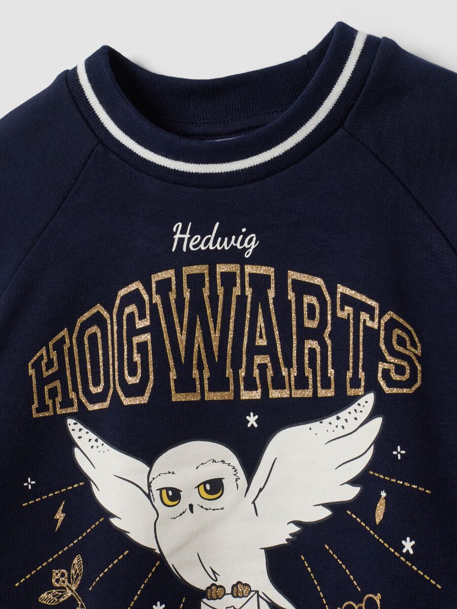 Girls&rsquo; blue pure cotton Harry Potter printed tracksuit_2