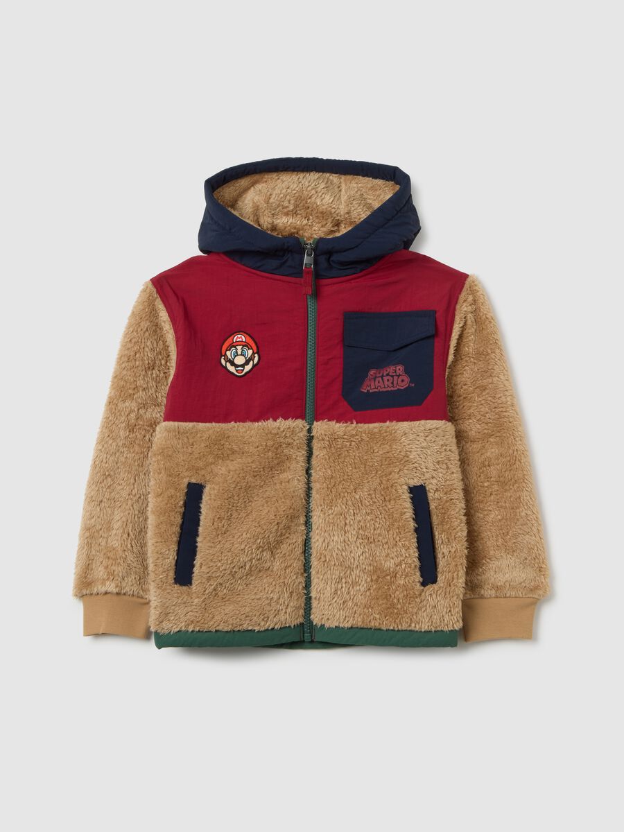Multicolour children's sherpa sweatshirt full zip regular fit with prints_0
