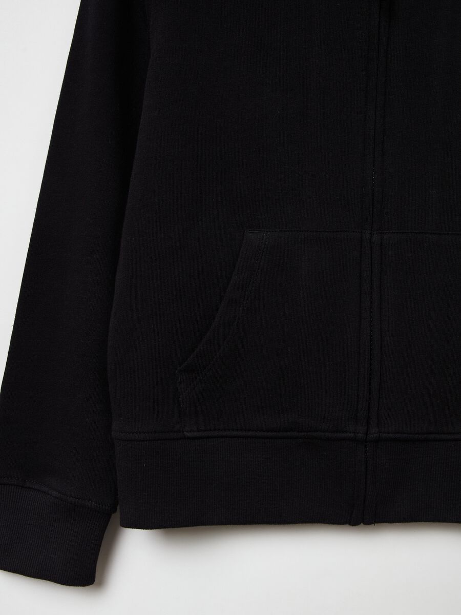 Fitness full-zip sweatshirt in French terry with hood_1