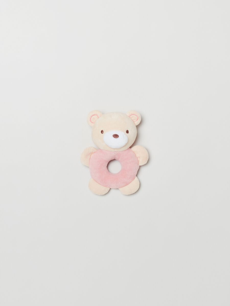 Rattle with teddy bear soft toy_0