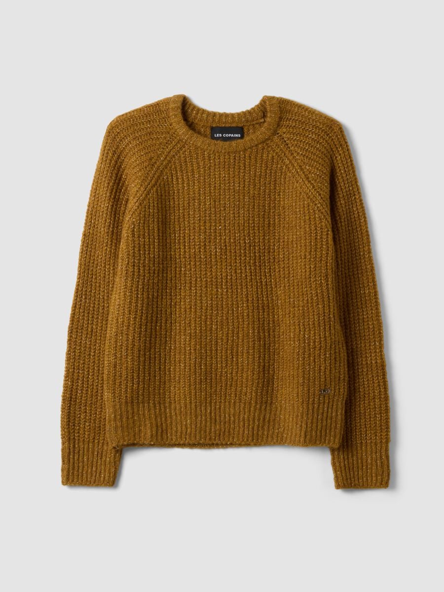 Pull jaune en laine stretch c&ocirc;tel&eacute;e, coupe regular_4