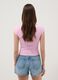 Pink stretch-cotton T-shirt_3