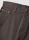 Braune Carrot-Fit-Hose aus Stretch-Baumwolltwill_1