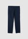 Blaue Chino-Hose aus elastischer Baumwolle im Regular Fit_4