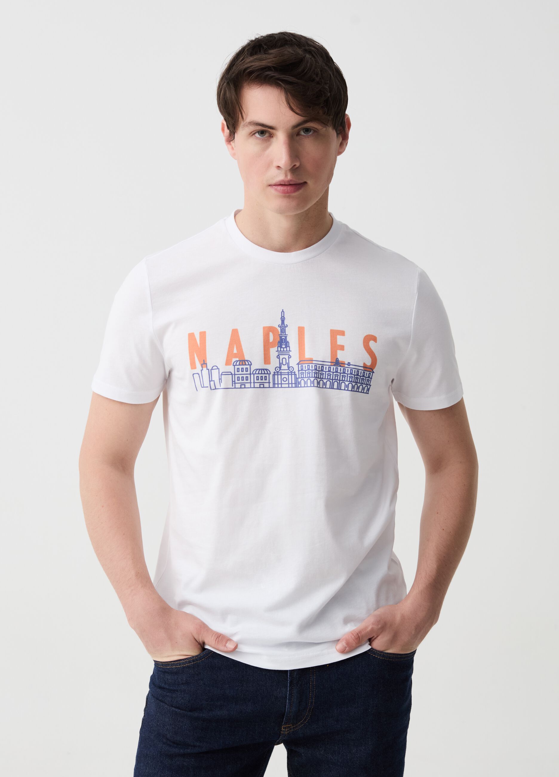 Camiseta de algodón con estampado Napoli