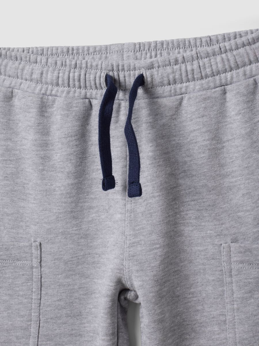 Completo jogging grigio in misto cotone con stampa Mickey Mouse_2