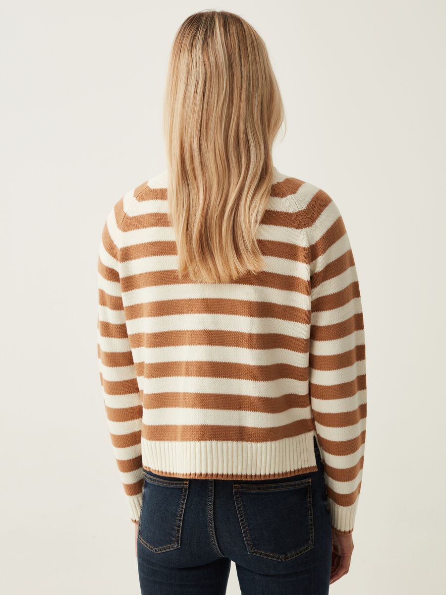 Striped pullover with mock neck_2