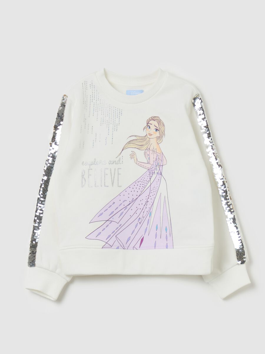 Sweatshirt with Elsa print and sequins_0