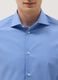Light Blue Slim-Fit Cotton-Blend Shirt with Cutaway Collar_1