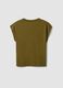 Green pure cotton regular-fit short-sleeve T-shirt_5