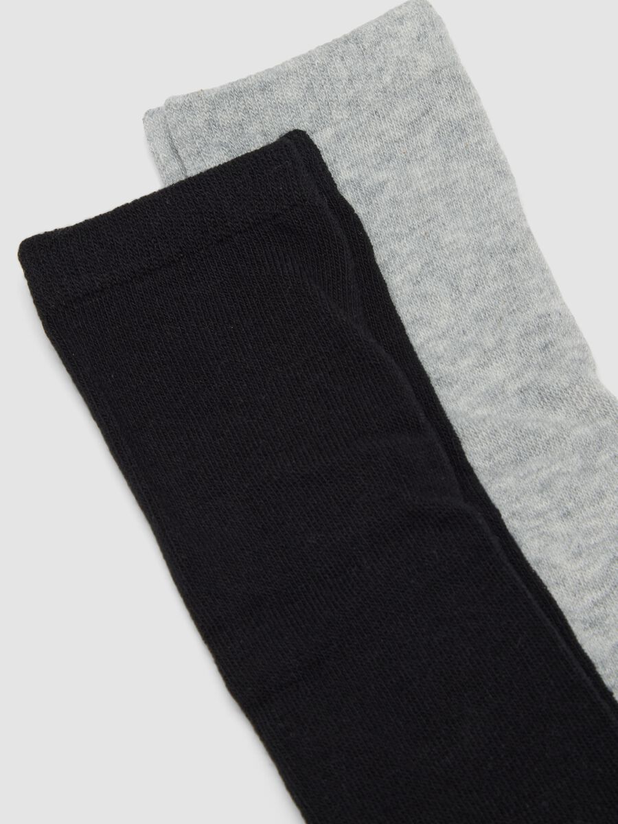 3er-Pack lange blaue Socken aus elastischer Bio-Baumwolle_1