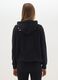 Black cotton-blend hoodie with zip, regular fit_2