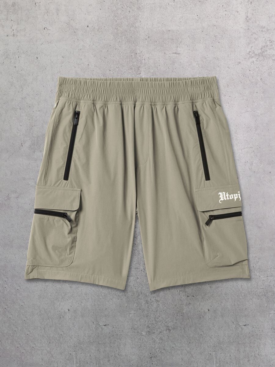 Kombat Active Cargo Shorts Military Green_1