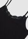 Canottiera in viscosa elasticizzata nera slim fit con pizzo_1