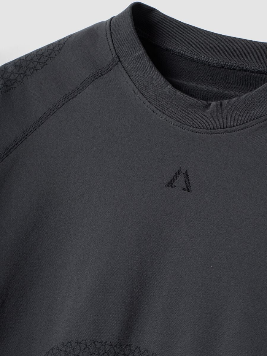 Grey thermal long-sleeve stretch T-shirt, 2-way stretch ALTAVIA_6
