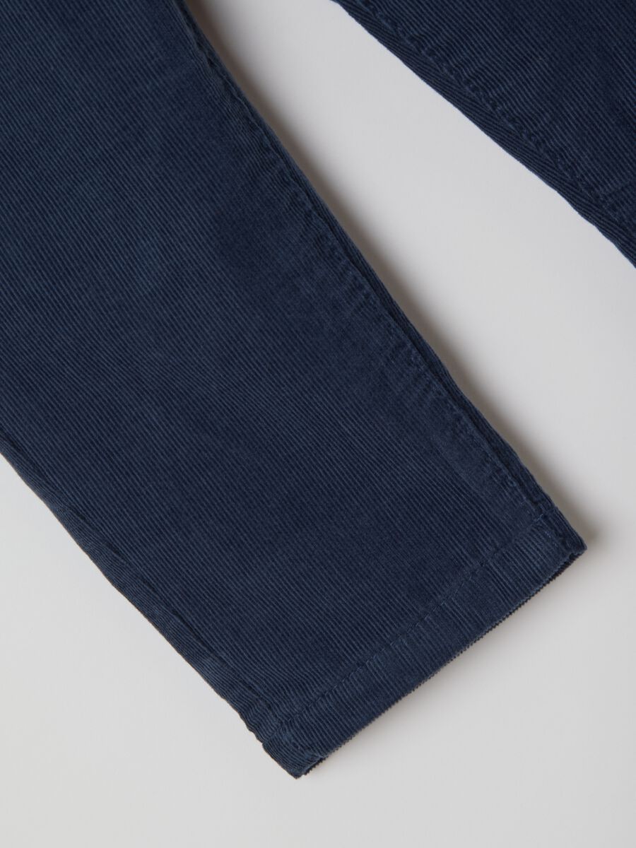 Black regular fit pure cotton baby trousers_2