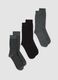 3er-Pack graue Mid-Calf-Socken aus elastischer Bio-Baumwolle_0