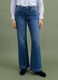Blue wide-leg stretch cotton jeans_1