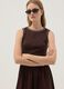 Abito marrone smanicato in cotone elasticizzato regular fit_3
