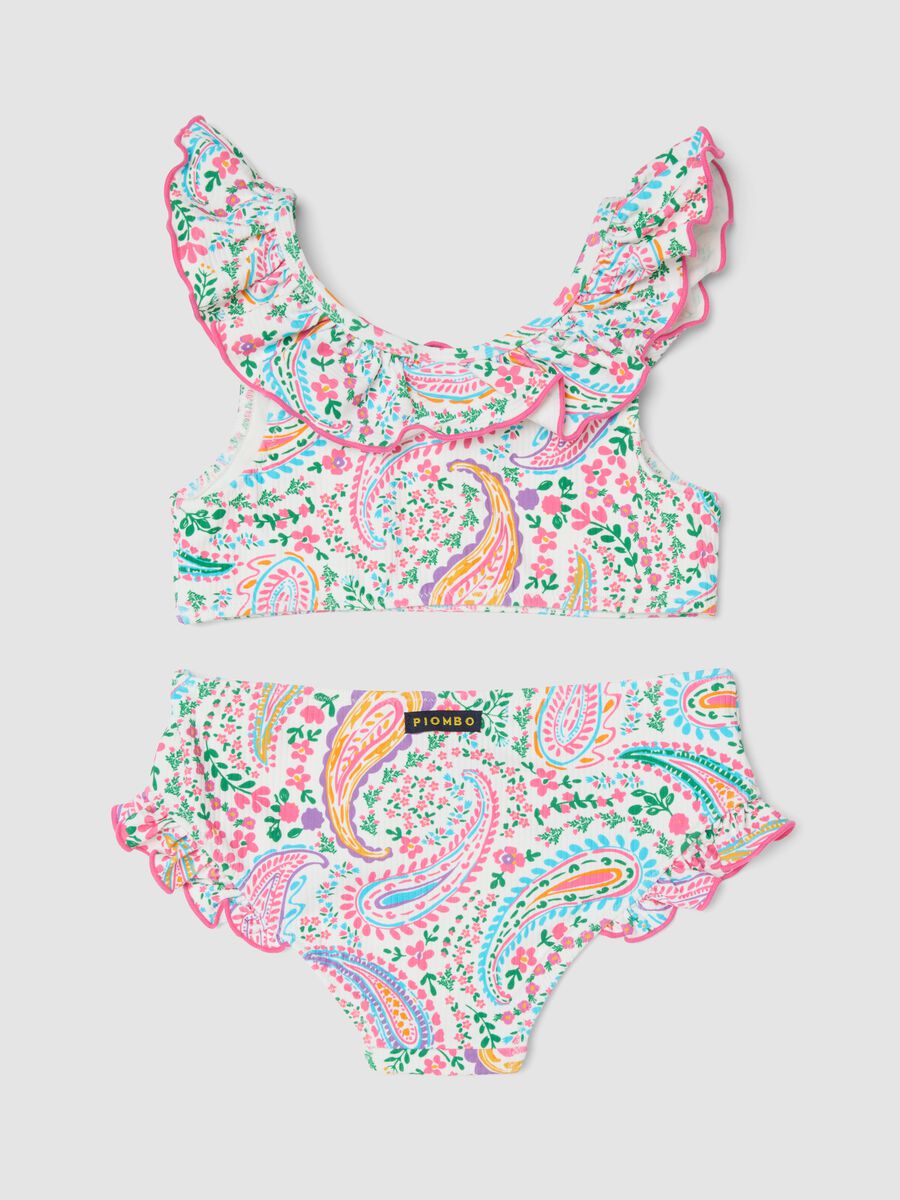 Multicolour stretchy bikini with ruffles_1