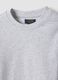 Girls&rsquo; grey organic stretch cotton T-shirt with ribbed neckline_4