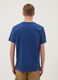 Blue pure cotton T-shirt with chest pocket_3