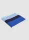 Blue pure cotton striped beach towel_0