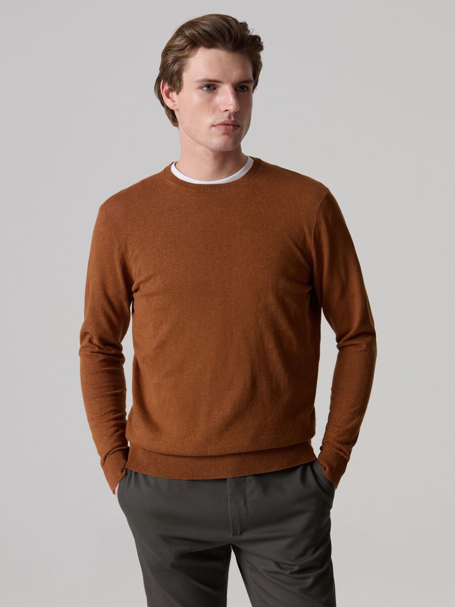 Contemporary pullover in cotton and hemp_1